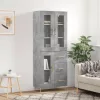  betonszürke szerelt fa magasszekrény 69,5 x 34 x 180 cm