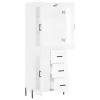  fehér szerelt fa magasszekrény 69,5 x 34 x 180 cm