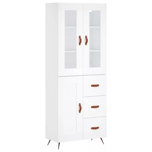  fehér szerelt fa magasszekrény 69,5 x 34 x 180 cm