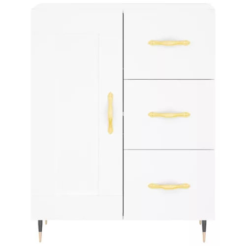  fehér szerelt fa magasszekrény 69,5 x 34 x 180 cm