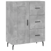  betonszürke szerelt fa magasszekrény 69,5 x 34 x 180 cm
