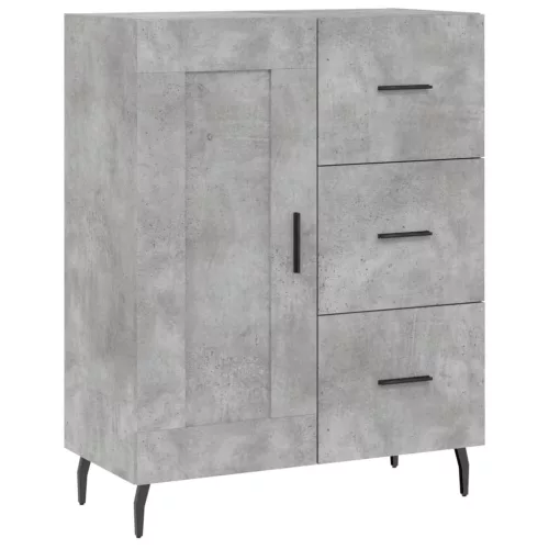  betonszürke szerelt fa magasszekrény 69,5 x 34 x 180 cm