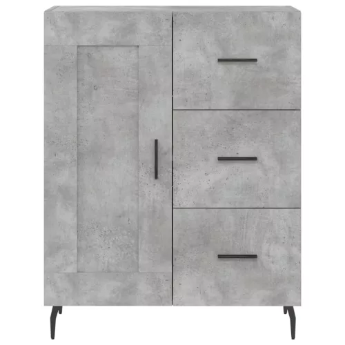  betonszürke szerelt fa magasszekrény 69,5 x 34 x 180 cm