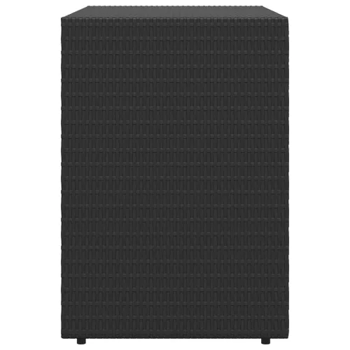  fekete polyrattan kerti tárolószekrény 100 x 55,5 x 80 cm