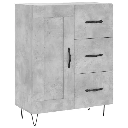  betonszürke szerelt fa magasszekrény 69,5 x 34 x 180 cm