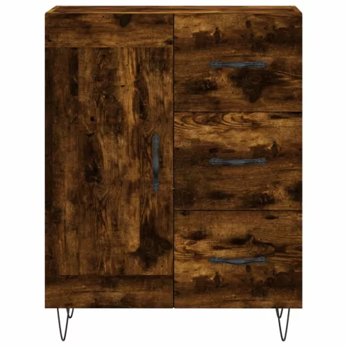  füstös tölgy színű szerelt fa magasszekrény 69,5 x 34 x 180 cm