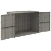 szürke polyrattan kerti tárolószekrény 100 x 55,5 x 80 cm