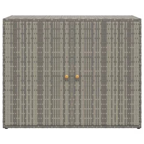  szürke polyrattan kerti tárolószekrény 100 x 55,5 x 80 cm