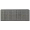  szürke polyrattan kerti tárolószekrény 198 x 55,5 x 80 cm