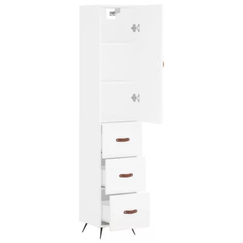  fehér szerelt fa magasszekrény 34,5x34x180 cm