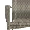  2 db szürke polyrattan kerti szék párnával
