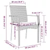  4 db szürke polyrattan kerti szék párnával