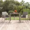  2 db szürke polyrattan kerti szék párnával