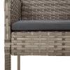  2 db szürke polyrattan kerti szék párnával