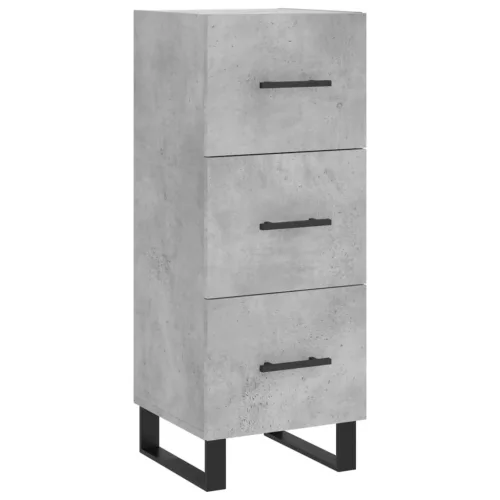  betonszürke szerelt fa magasszekrény 34,5x34x180 cm