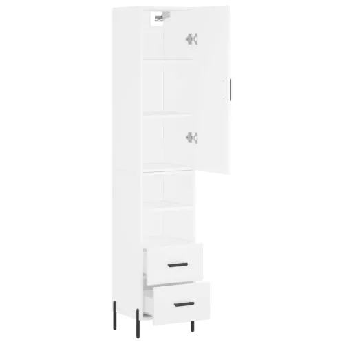  fehér szerelt fa magasszekrény 34,5x34x180 cm