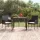  fekete polyrattan falapos kerti asztal 90 x 90 x 75 cm
