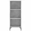  betonszürke szerelt fa magasszekrény 34,5x34x180 cm