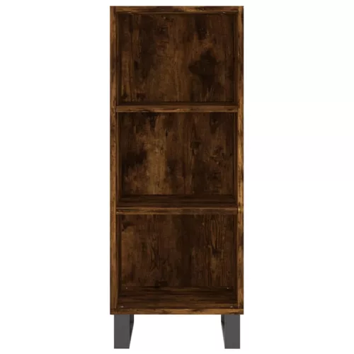  füstös tölgy színű szerelt fa magasszekrény 34,5x34x180 cm