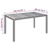  fekete polyrattan falapos kerti asztal 150 x 90 x 75 cm