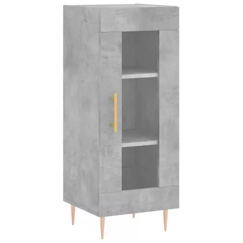  betonszürke szerelt fa magasszekrény 34,5x34x180 cm