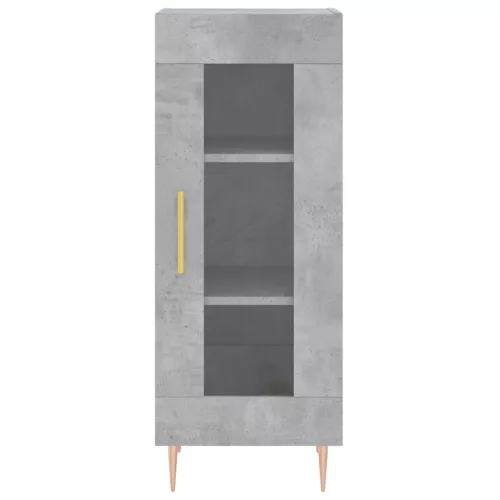  betonszürke szerelt fa magasszekrény 34,5x34x180 cm