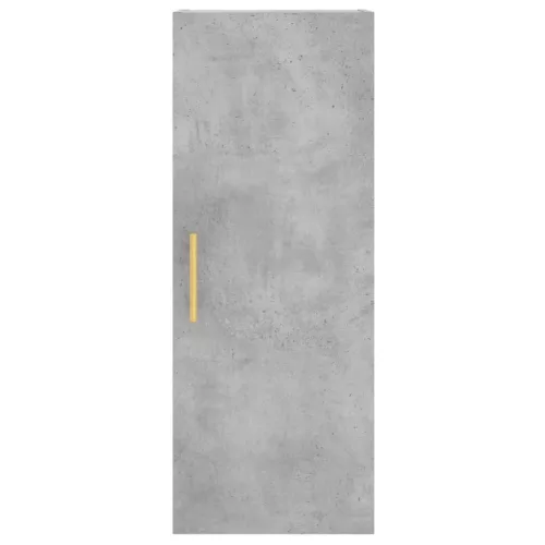  betonszürke szerelt fa magasszekrény 34,5x34x180 cm