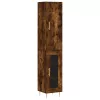  füstös tölgy színű szerelt fa magasszekrény 34,5x34x180 cm