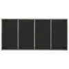  szürke polyrattan üveglapos kerti asztal 190 x 90 x 75 cm