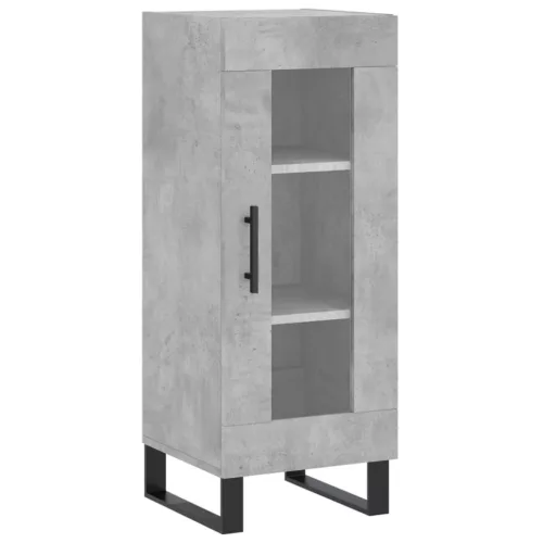  betonszürke szerelt fa magasszekrény 34,5x34x180 cm