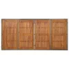  szürke polyrattan falapos kerti asztal 190 x 90 x 75 cm