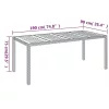  szürke polyrattan falapos kerti asztal 190 x 90 x 75 cm