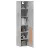  betonszürke szerelt fa magasszekrény 34,5x34x180 cm