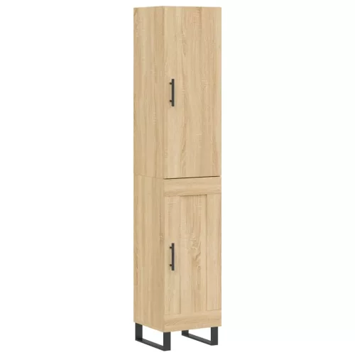  sonoma tölgy szerelt fa magasszekrény 34,5x34x180 cm