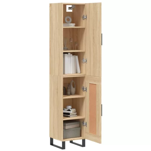  sonoma tölgy szerelt fa magasszekrény 34,5x34x180 cm
