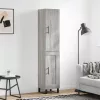  szürke sonoma szerelt fa magasszekrény 34,5 x 34 x 180 cm