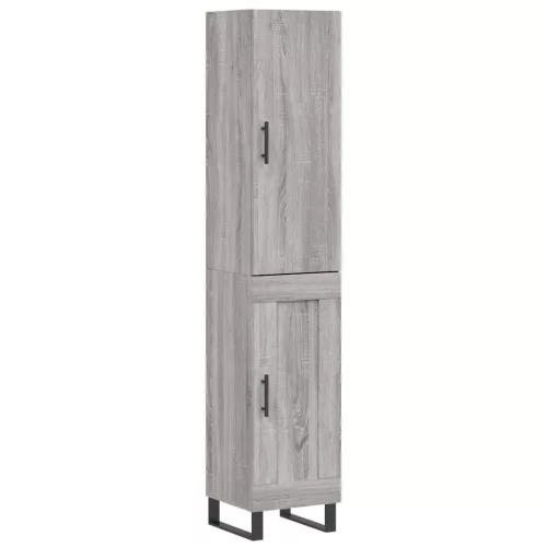  szürke sonoma szerelt fa magasszekrény 34,5 x 34 x 180 cm