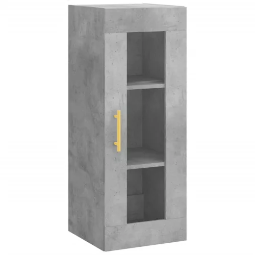  betonszürke szerelt fa magasszekrény 34,5x34x180 cm