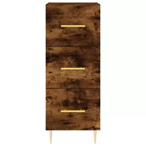  füstös tölgy színű szerelt fa magasszekrény 34,5x34x180 cm