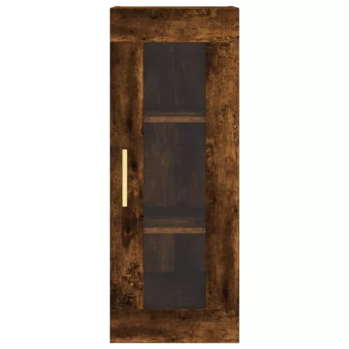  füstös tölgy színű szerelt fa magasszekrény 34,5x34x180 cm