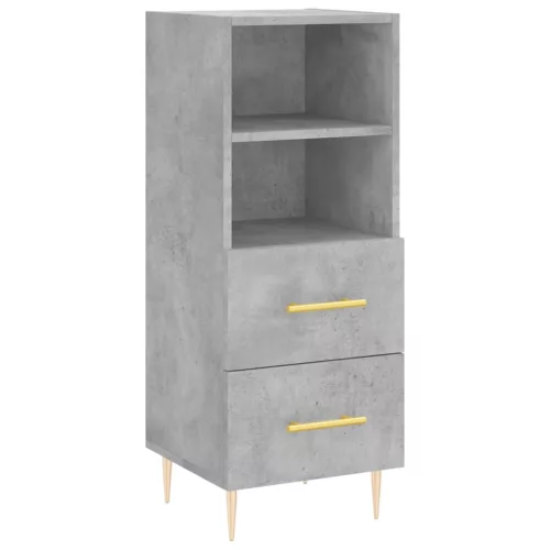  betonszürke szerelt fa magasszekrény 34,5x34x180 cm