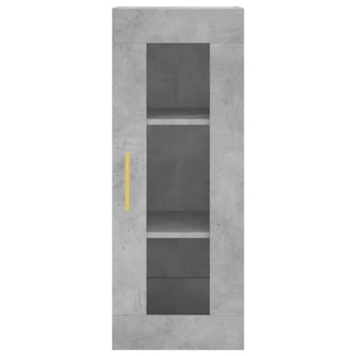  betonszürke szerelt fa magasszekrény 34,5x34x180 cm