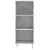  betonszürke szerelt fa magasszekrény 34,5x34x180 cm