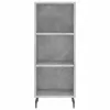  betonszürke szerelt fa magasszekrény 34,5x34x180 cm