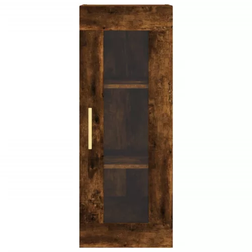  füstös tölgy színű szerelt fa magasszekrény 34,5x34x180 cm