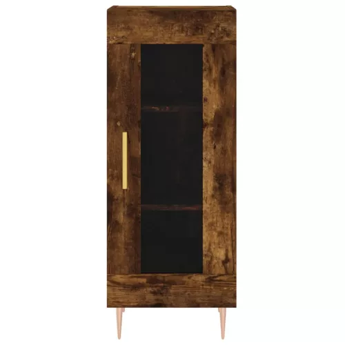  füstös tölgy színű szerelt fa magasszekrény 34,5x34x180 cm