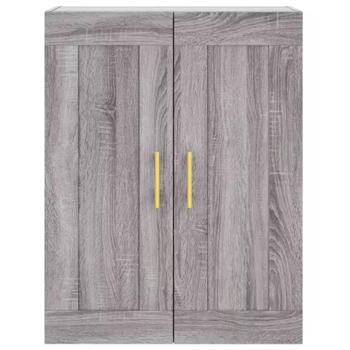  szürke sonoma szerelt fa magasszekrény 69,5 x 34 x 180 cm