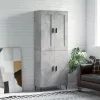  betonszürke szerelt fa magasszekrény 69,5 x 34 x 180 cm