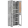  betonszürke szerelt fa magasszekrény 69,5 x 34 x 180 cm