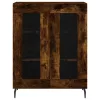  füstös tölgy színű szerelt fa magasszekrény 69,5 x 34 x 180 cm